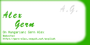 alex gern business card